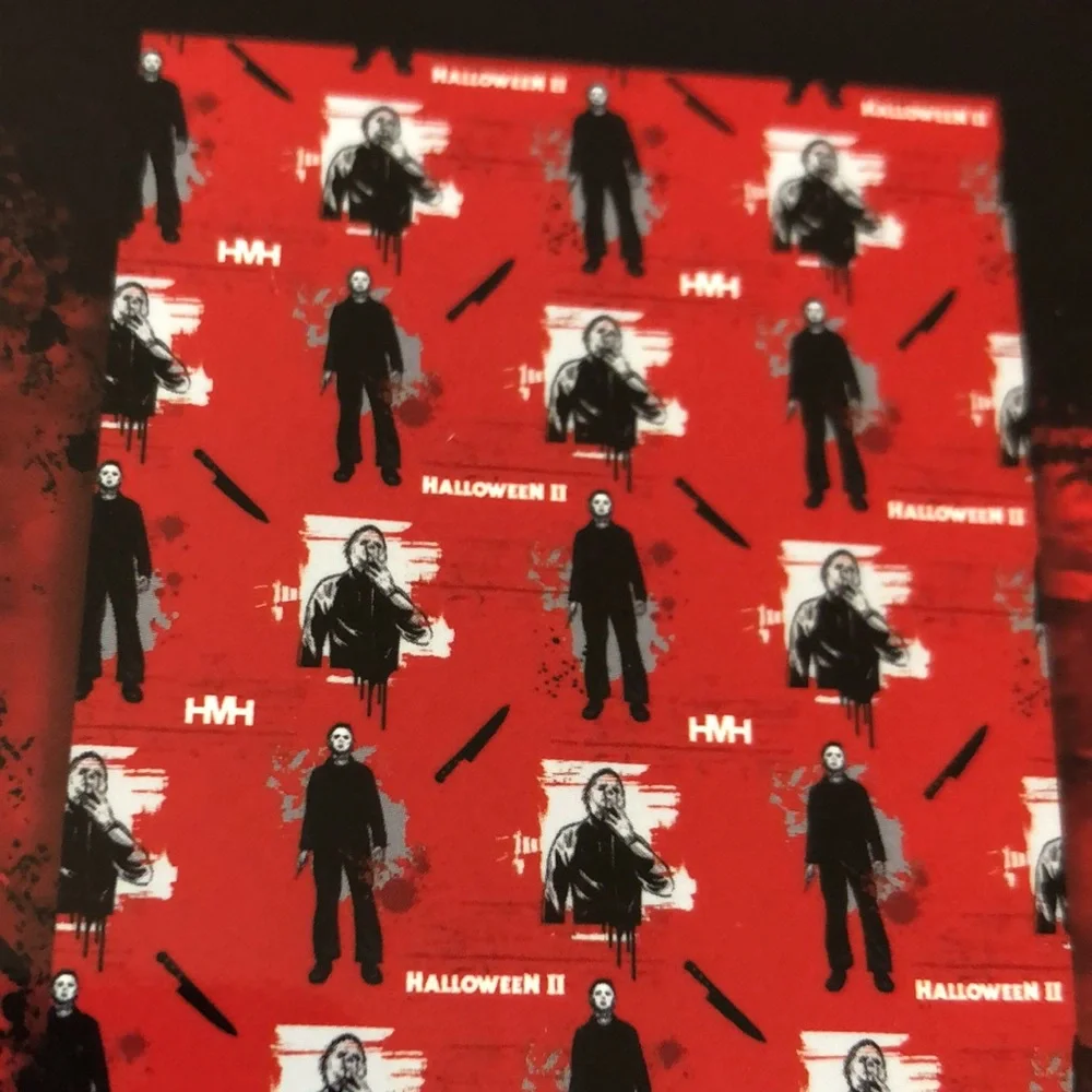 Universal Halloween II Red and Black Michael Myers Plush Throw Blanket
